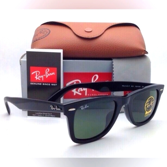LIKE NEW RayBan Wayfarer Black RB2140 Men /Women Sunglasses - Picture 3 of 16